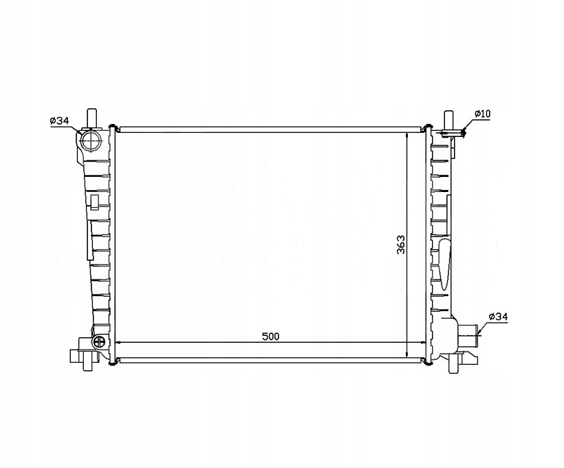 фото №1, Радіатор mazda 121 04.96- 1001860