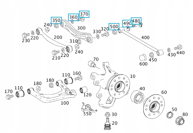 Купить Набор регулировки схождение i развал задний  mercedes ml w164 / на сторона