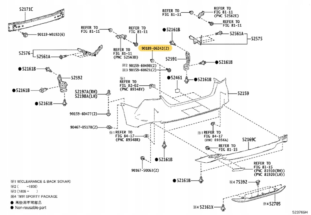 фото №6, Toyota lexus 90189-06242 клипса бампера лампы задняя aso оригинальный номер nowe!