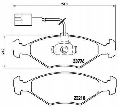 фото №1, Brembo гальмівні колодки гальмівні fiat palio