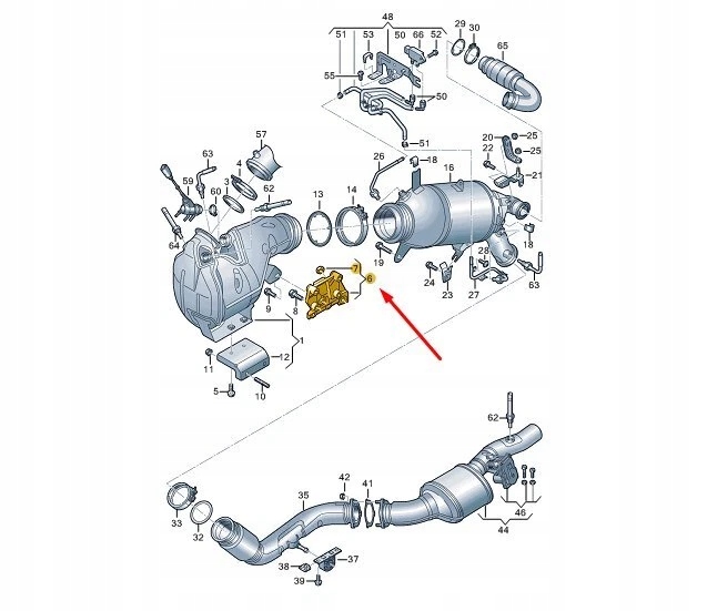 фото №1, Audi a4 b9 кронштейн przed каталізатора 05l131425f