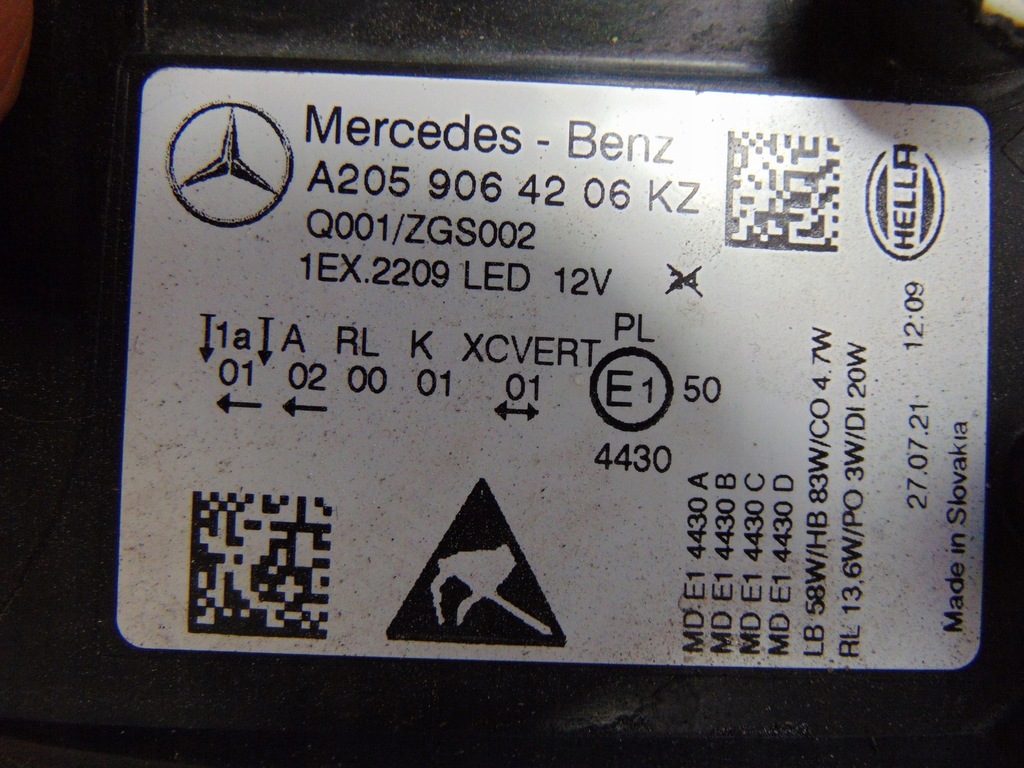 фото №15, Лампа права перед mercedes w205 lift full europa