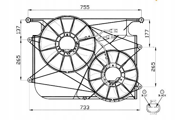 фото №2, Вентилятор радіатора chevrolet captiva 06- nrf