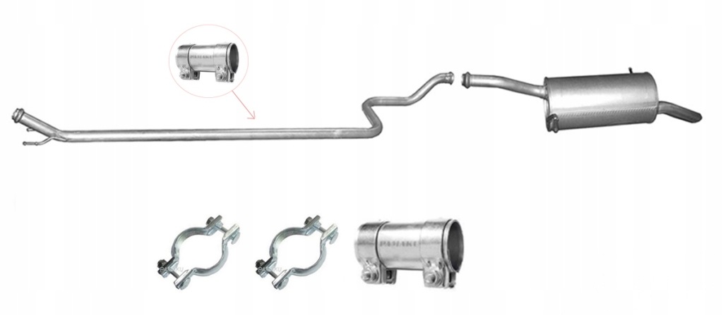 фото №1, Citroen berlingo ii 1.6 hdi 55-66kw 2008-2010 труба + гасник кінцевий