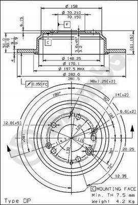 фото №1, Диск тормозная honda legend 91-98 задняя