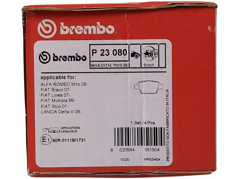 фото №8, Brembo тормозные диски тормозные колодки задняя fiat bravo ii stilo 251mm