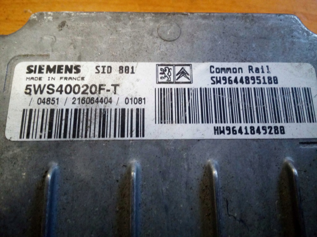 фото №2, Peugeot 307 блок управления 5ws40020f