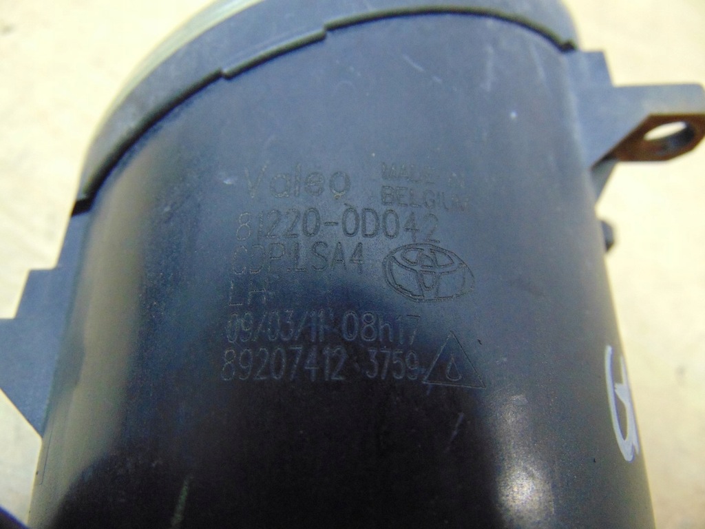 фото №12, Протитуманна фара лівий toyota corolla e15 81220-0d042 europa