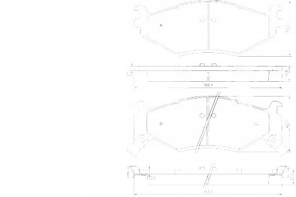 фото №1, A.b.s. гальмівні колодки гальмівний. chrysler voyager 90-95