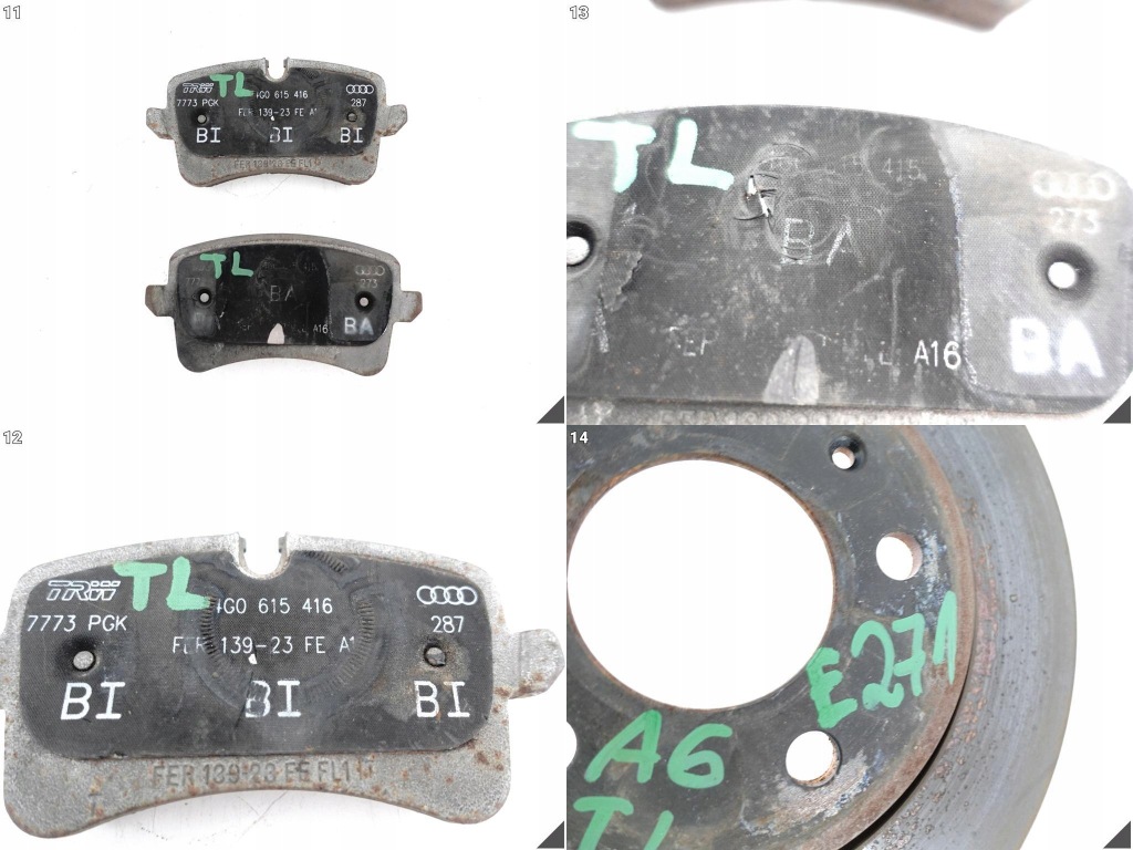 фото №12, Audi a6 s6 4g0 c7 a4 8k0 a5 8t0 b8 гальмівні диски гальмівні + гальмівні колодки задня 36 km
