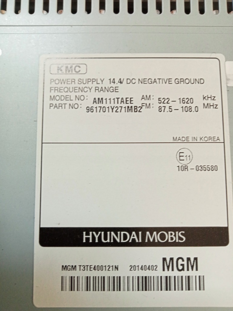 фото №4, Kia picanto 11-16r радіо 96170-1y261, 96170-1y271, 96170-1y201, 96170-1y211