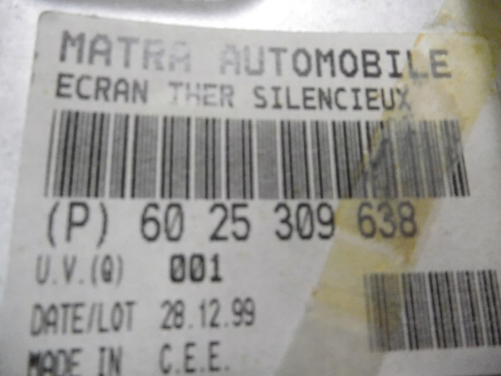 фото №7, Захист глушника renault espace 2.2 dci 6025309638