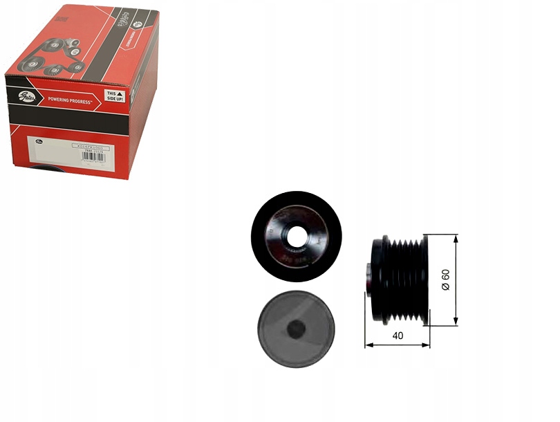 фото №1, Gates шкив генератора volvo c30 s40 ii v50