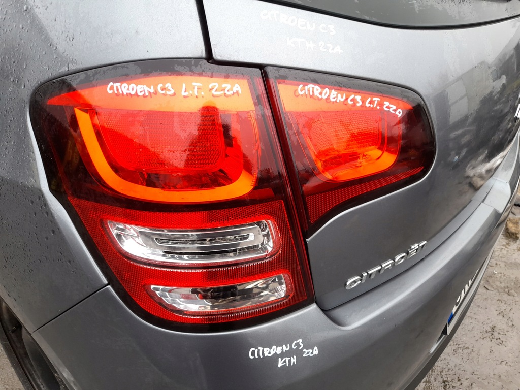фото №8, Citroen c3 ii лампа левый задняя левая задняя крышка багажника