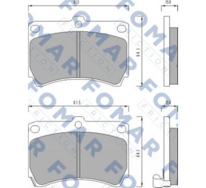 фото №1, Fomar гальмівні колодки гальмівні mazda 121/ 323/