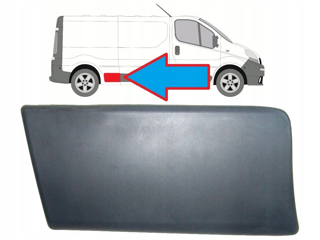 фото №1, Молдинг przed колесом правая nissan primastar opel vivaro renault trafic 2001