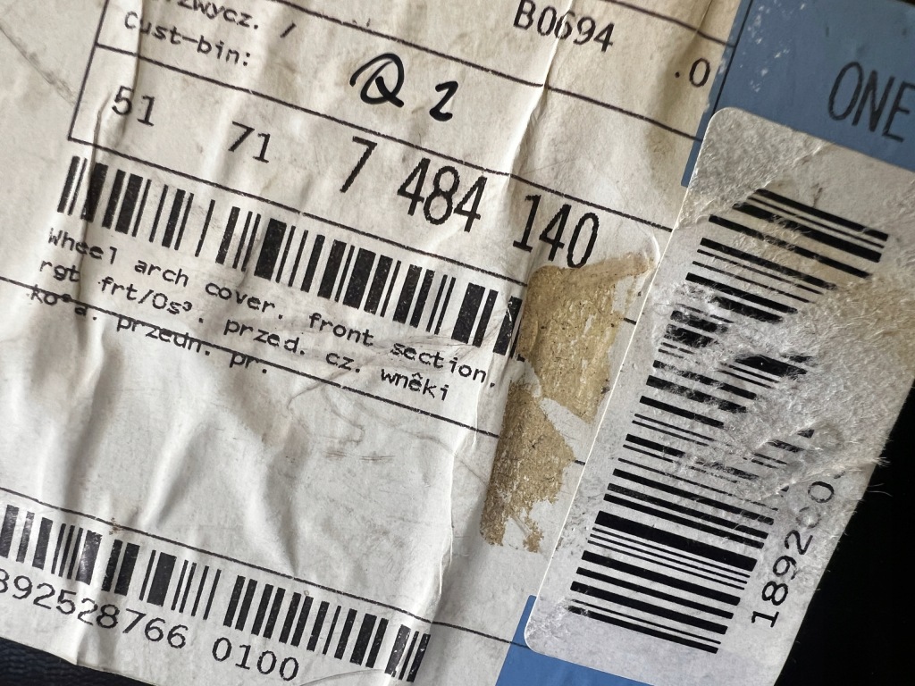 фото №7, Подкрылок правый перед часть передняя bmw x3 f25 x4 f26 nowe oem