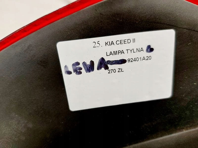 фото №7, Kia ceed ii 2 hb лампа левый задняя задняя led 92401a20 kia ceed ii дизель