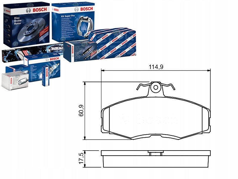 фото №1, Bosch тормозные колодки тормозные ford sierra skoda favorit f