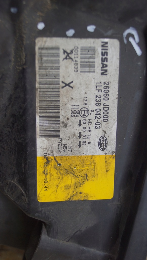 фото №15, Лампа левый перед nissan qashqai j10