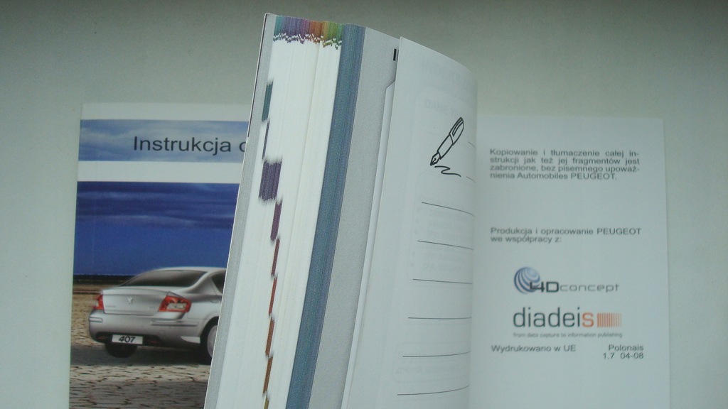 фото №14, Peugeot 407 polska інструкція експлуатації peugeot 407 + gps кольорова книга pl