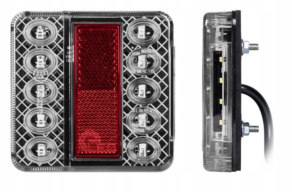 фото №1, Лампа задня 14 led світло причепа 12v 4-функцій панель відбивач шланг