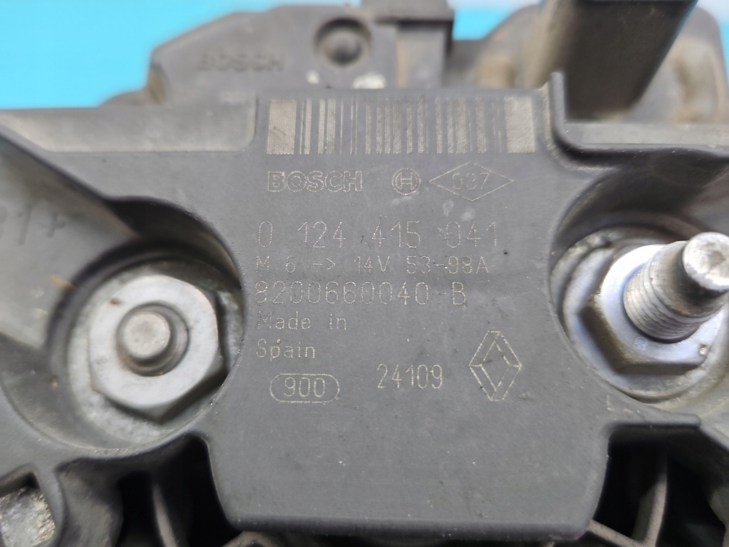 фото №6, Генератор dacia logan i 05-14 0124415041 820066040b 1.6 8v