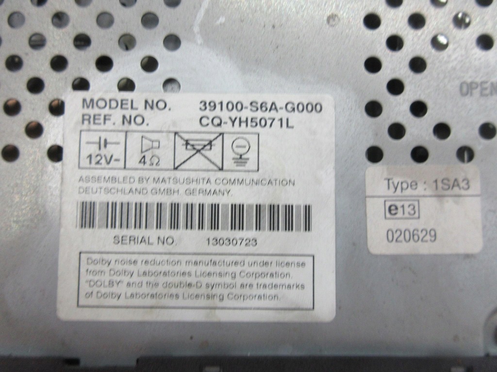 фото №10, Honda civic vii 5d hb 1.4 16v 90 km радіо радіопрогравач оригінал kod