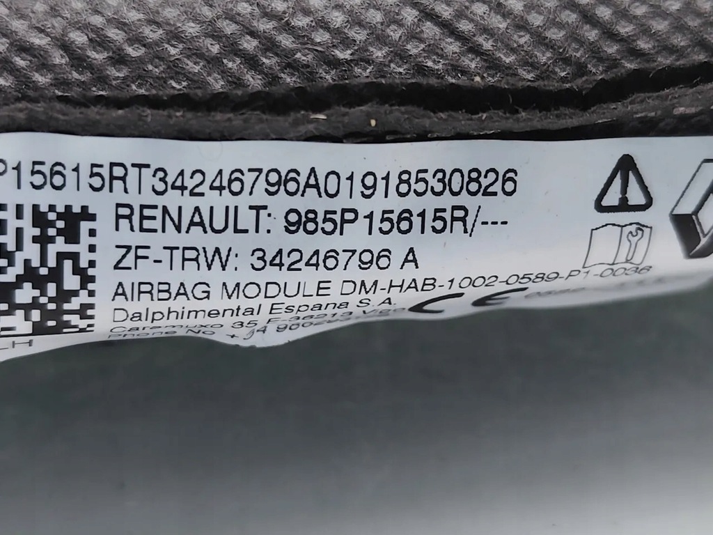 фото №7, Dacia duster подушка повітряна подушка безпеки w suficie 2021 suv 985p15615r