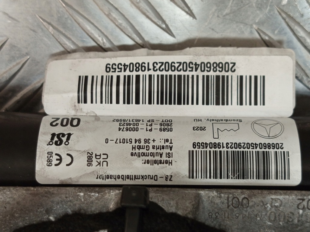 фото №12, Mercedes оригинальный номер a2068681300 w206 gaśnica отсек двигателя