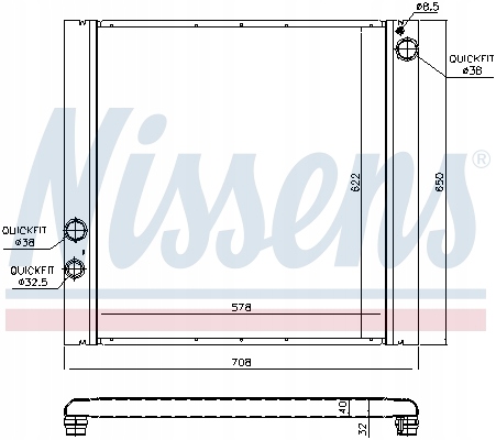 Радиатор двигателя к land rover range 3 4.2 4.4 Цена
