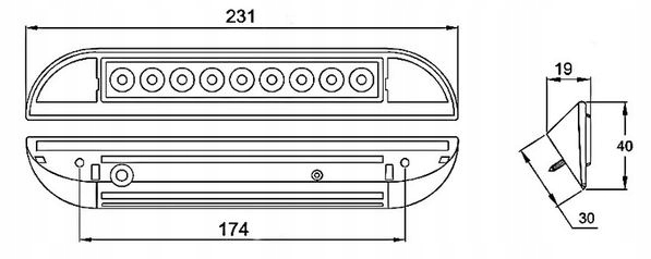фото №4, Лампа led кутова посилена 9led 12-24v