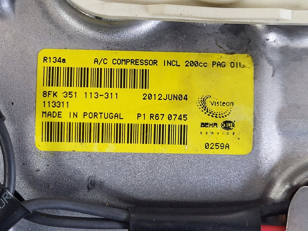 фото №10, Ford transit connect focus fiesta компресор кондиціонера 8fk351113311