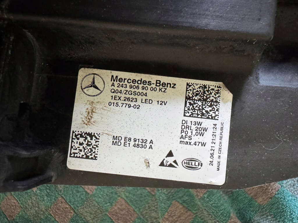 Mercedes eqa eqb 243 лампа передняя правая full led Киев