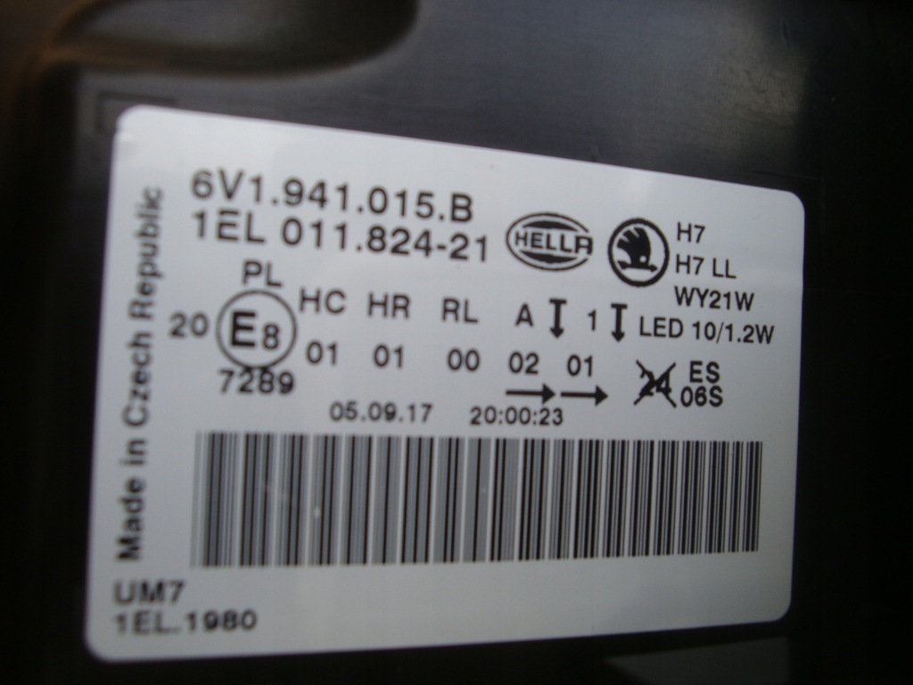 фото №6, Skoda fabia iii 3 lift лампа передняя левая