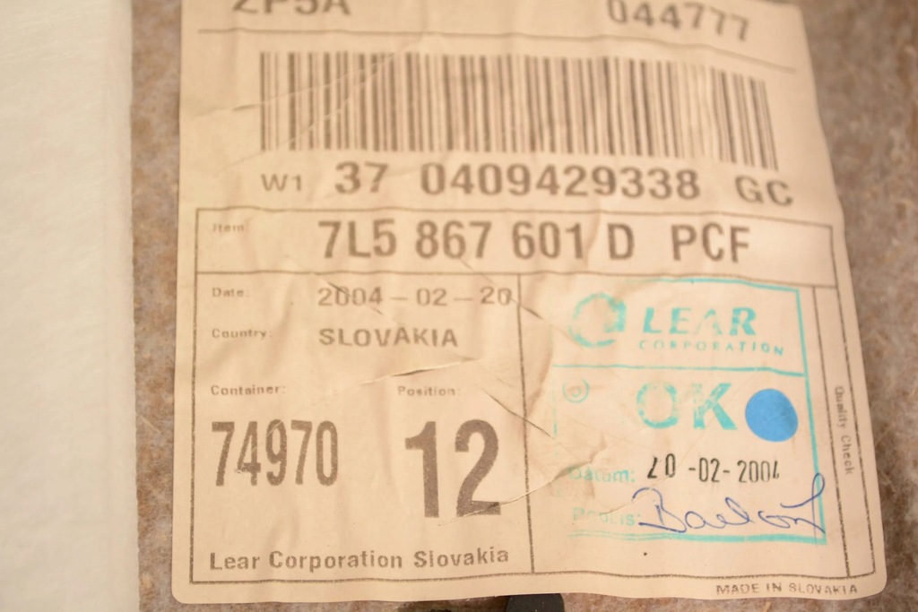 фото №7, Porsche cayenne 9pa 2004 обшивка / обивка задний крышки багажника