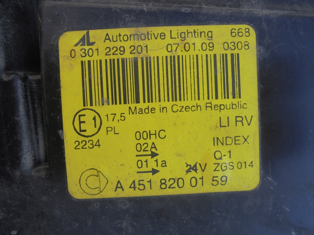 фото №11, Фара левый правый лампа smart fortwo a451 2 ii a4518200259 a4518200159