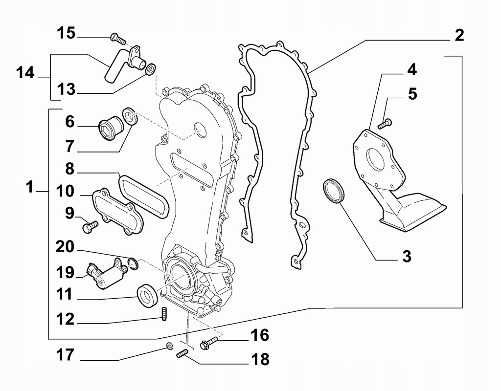 фото №16, Насос масляная fiat alfa 500 doblo 500l punto tipo panda 1.3 mjet 55272064