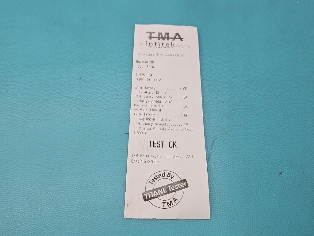 Test стартер opel zafira a 1.8 16v 0001107077 Недорого