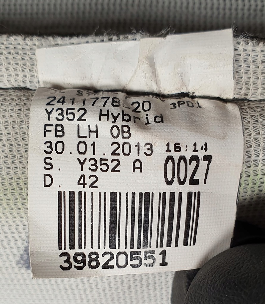 фото №6, Спинка сиденье левый перед volvo v60 i 39820551