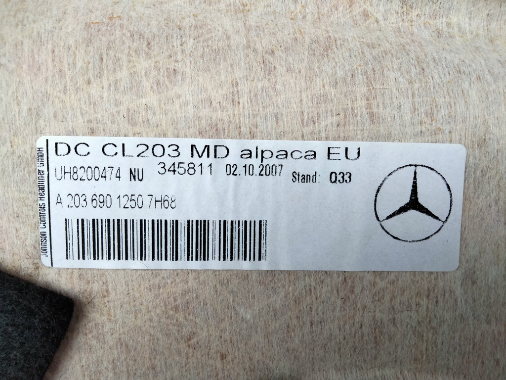 фото №6, Потолок панорама светлая mercedes clc a2036901250