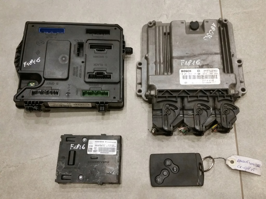 фото №1, Набір стартовий бортовий комп'ютер bcm карта renault scenic iii 0281030135 237101074r