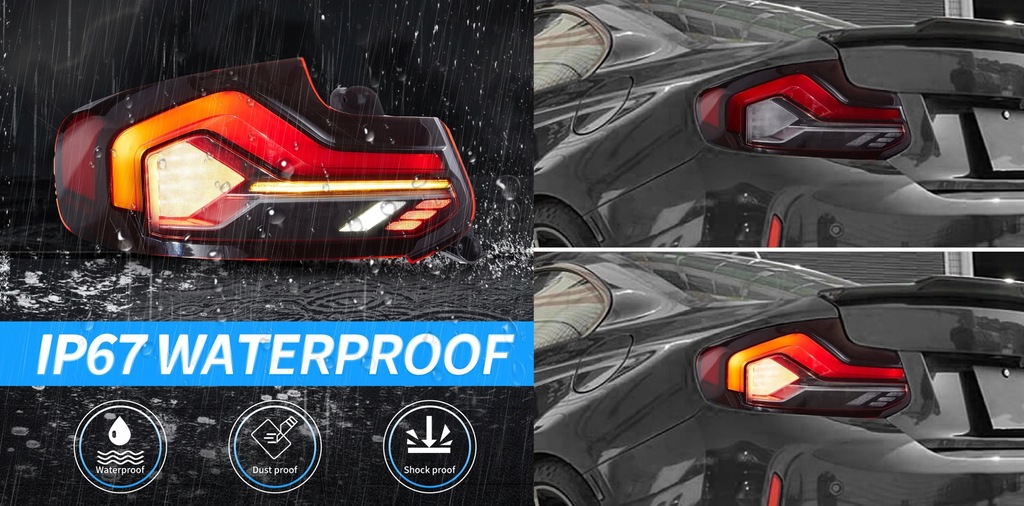 фото №12, Лампы задняя ne kpl vland led тюнинг m2-look bmw 2 f22 f23 f87 2014-2021