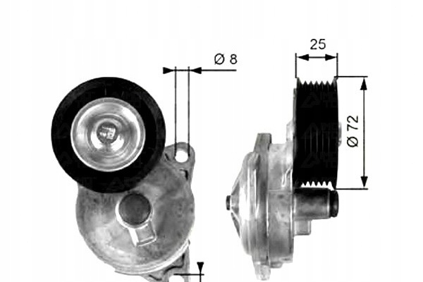 фото №1, Gates натяжитель ремень многоручейковый ford cougar fo