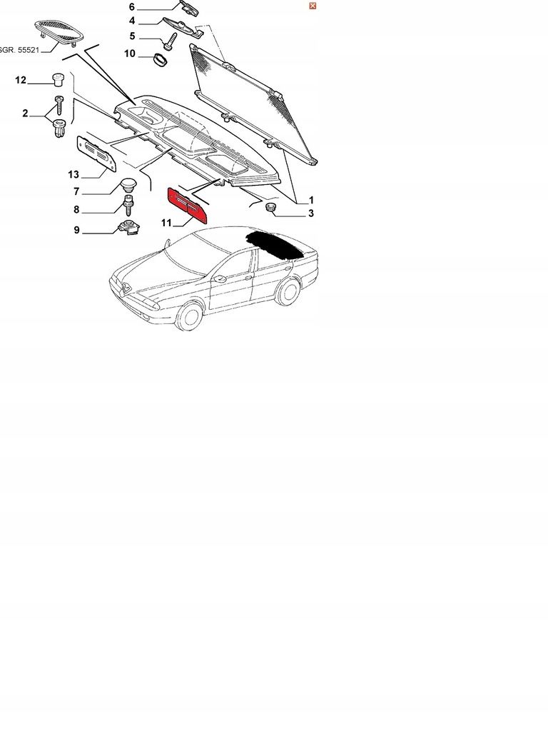 фото №3, Alfa romeo 166 рамка выход поперечина безопасности задняя левая бежевая