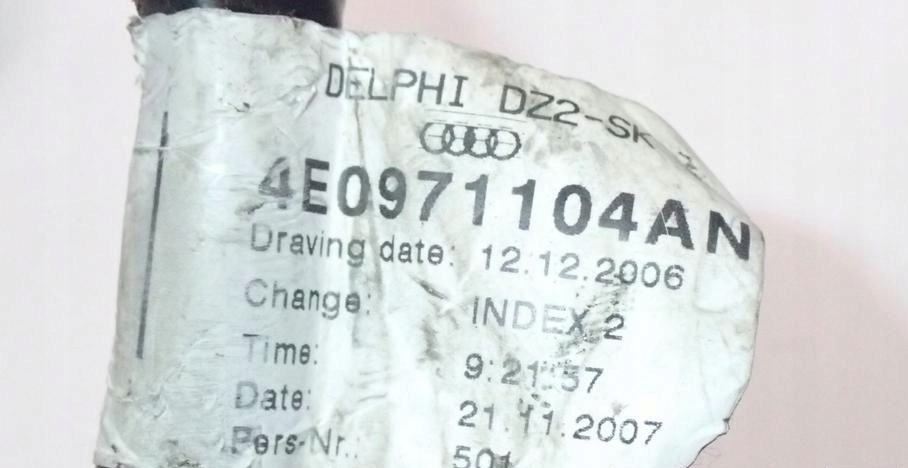 фото №7, Жгут бампера pdc задняя 4e0971104an audi a8 s8 d3