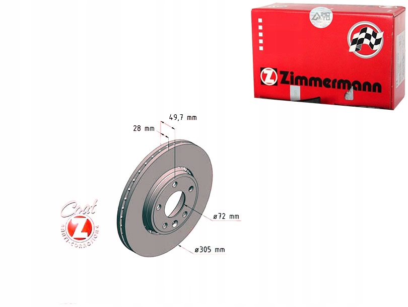 Купити Zimmermann комплект диск гальмівних 4020600qaf 40