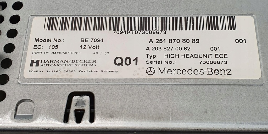 фото №11, Радио cd навигация mercedes r-kl w251 a2518708089