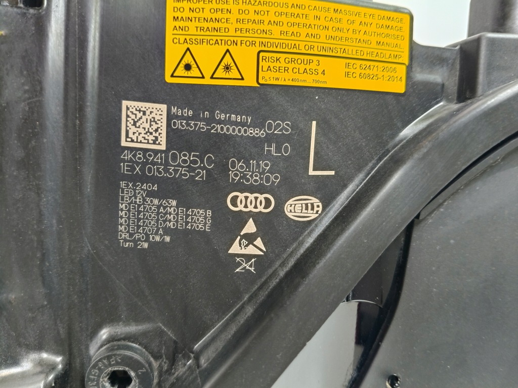 фото №9, Лампа левая фара audi a7 4k 4k8 rs6 c8 rs7 laser led