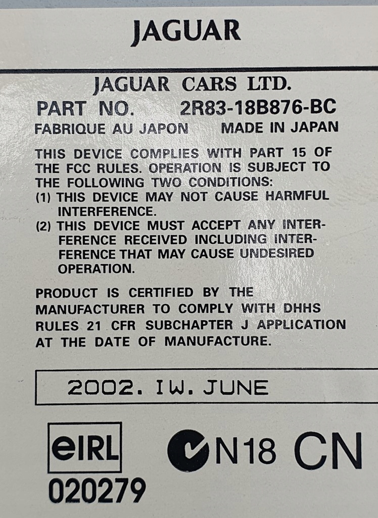 фото №8, Радіо cd jaguar s-type 2r83-18b876-bc